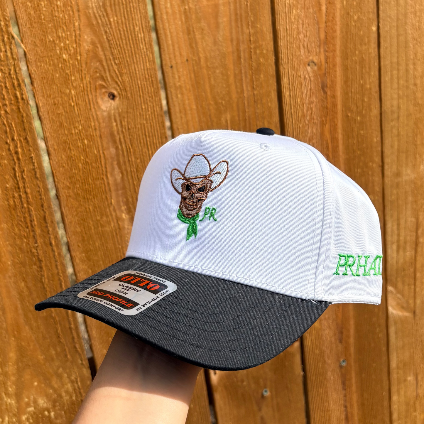 GHOST COWBOY- WHITE AND BLACK CAP