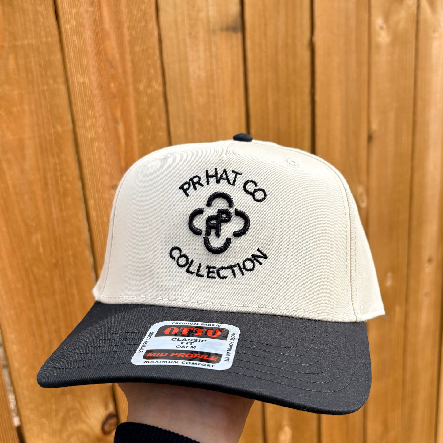 PR HAT CO COLLECTION- TAN AND BLACK CAP