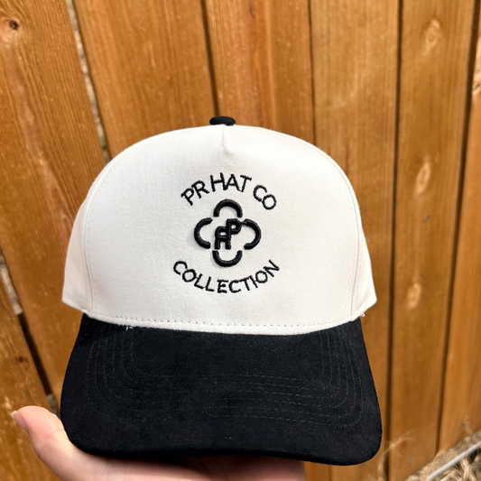 PR HAT CO COLLECTION - TAN AND BLACK - SUEDE